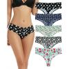 imagevoenxe Seamless Women Underwear ThongsHigh Waisted No Show Ladies PantiesBreathable Comfortable Hi Rise Cut Undies5PackFloral