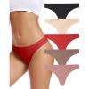 imagevoenxe Seamless Women Underwear ThongsNo Show Ladies ThongNo Line Workout Breathable Comfortable PantiesSoft Undies5PackI5 Pack Coffee