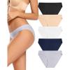 imagevoenxe Women Bikini UnderwearSeamless Breathable Ladies PantiesNo Show Comfortable Briefs UndiesInvisible Hipster5PackD5 Pack Basics