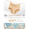 imagevoenxe Cotton Underwear for WomenHigh Waisted Ladies PantiesBreathable Soft Full Coverage BriefsComfy Underpants4 PackAssorted