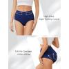 imagevoenxe Cotton Underwear for WomenHigh Waisted Ladies PantiesBreathable Soft Full Coverage BriefsComfy Underpants4 PackBlue