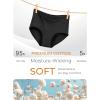 imagevoenxe Cotton Underwear for WomenHigh Waisted Ladies PantiesBreathable Soft Full Coverage BriefsComfy Underpants4 PackCoffee