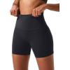imagevoenxe High Waisted Biker Shorts Women6quot Tummy Control Workout Gym Soft Shorts for Yoga RunningSpandex No Front Seam2 PackBlack