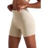 imagevoenxe High Waisted Biker Shorts Women6quot Tummy Control Workout Gym Soft Shorts for Yoga RunningSpandex No Front Seam2 PackBlacknude