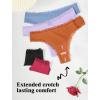 imagevoenxe Seamless Thong for WomenNo Show Lace UnderwearLadies Breathable Comfort Panties Soft Gym Sport UndiesTanga5PackAssorted