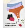 imagevoenxe Seamless Thong for WomenNo Show Lace UnderwearLadies Breathable Comfort Panties Soft Gym Sport UndiesTanga5PackBlack