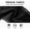 imagevoenxe Seamless Thong for WomenNo Show Lace UnderwearLadies Breathable Comfort Panties Soft Laser Cut UndiesTanga5PackBlack