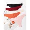 imagevoenxe Seamless Thongs for WomenNo Show Ladies UnderwearInvisible Comfortable PantiesLow Rise Gym Workout Undies5 PackAssorted