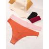 imagevoenxe Seamless Thongs for WomenNo Show Ladies UnderwearInvisible Comfortable PantiesLow Rise Gym Workout Undies5 PackAssorted