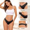 imagevoenxe Seamless Thongs for WomenNo Show Ladies UnderwearInvisible Comfortable PantiesLow Rise Gym Workout Undies5 PackBlack