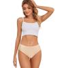 imagevoenxe Seamless Women Underwear ThongsHigh Waisted No Show Ladies PantiesBreathable Comfortable Hi Rise Cut Undies5PackBasics