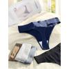 imagevoenxe Seamless Womens Thong UnderwearHigh Waisted Tanga Woman No Show PantiesBreathable Workout Comfortable Undies5 PackBasic
