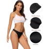 imagevoenxe Women Bikini UnderwearSeamless Breathable Ladies PantiesNo Show Comfortable Briefs UndiesInvisible Hipster5PackF5 Pack Black