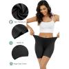 imagevoenxe Women Cotton Boy Shorts UnderwearLady Boxer BriefHigh Waist Anti Chafe Short for Under DressSoft Biker Panty 4PackBlack