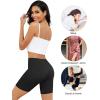 imagevoenxe Women Cotton Boy Shorts UnderwearLady Boxer BriefHigh Waist Anti Chafe Short for Under DressSoft Biker Panty 4PackBlack
