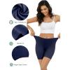 imagevoenxe Women Cotton Boy Shorts UnderwearLady Boxer BriefHigh Waist Anti Chafe Short for Under DressSoft Biker Panty 4PackBlue