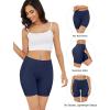 imagevoenxe Women Cotton Boy Shorts UnderwearLady Boxer BriefHigh Waist Anti Chafe Short for Under DressSoft Biker Panty 4PackBlue