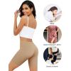 imagevoenxe Women Cotton Boy Shorts UnderwearLady Boxer BriefHigh Waist Anti Chafe Short for Under DressSoft Biker Panty 4PackNude