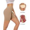 imagevoenxe Women Cotton Boy Shorts UnderwearLady Boxer BriefHigh Waist Anti Chafe Short for Under DressSoft Biker Panty 4PackNude