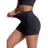 imagevoenxe Women Workout ShortsHigh Waisted Yoga Biker ShortSpandex No Front Seam Sports Gym Running Exercise Soft Short2 PackBlack