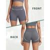 imagevoenxe Women Workout ShortsHigh Waisted Yoga Biker ShortSpandex No Front Seam Sports Gym Running Exercise Soft Short2 PackBlackgray