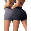 imagevoenxe Women Workout ShortsHigh Waisted Yoga Biker ShortSpandex No Front Seam Sports Gym Running Exercise Soft Short2 PackBlackgray