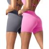 imagevoenxe Women Workout ShortsHigh Waisted Yoga Biker ShortSpandex No Front Seam Sports Gym Running Exercise Soft Short2 PackGraypink