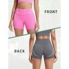 imagevoenxe Women Workout ShortsHigh Waisted Yoga Biker ShortSpandex No Front Seam Sports Gym Running Exercise Soft Short2 PackGraypink