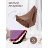 imagevoenxe Seamless Bikini Underwear for WomenNo Show Ladies PantiesInvisible Hipster Panty Brief UndiesLow Rise Cheeky5 PackAssorted
