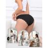 imagevoenxe Seamless Bikini Underwear for WomenNo Show Ladies PantiesInvisible Hipster Panty Brief UndiesLow Rise Cheeky5 PackBlack