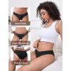 imagevoenxe Seamless Bikini Underwear for WomenNo Show Ladies PantiesInvisible Hipster Panty Brief UndiesLow Rise Cheeky5 PackBlack