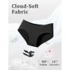imagevoenxe Cotton Underwear Women Hipster Brief PantiesBreathable Womens Full Coverage BikiniSoft Workout Ladies Undies5 PackBlack
