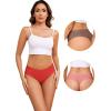 imagevoenxe Seamless Women Underwear ThongsHigh Waisted No Show Ladies PantiesBreathable Comfy Active Hi Rise Cut Undies5PackCoffee