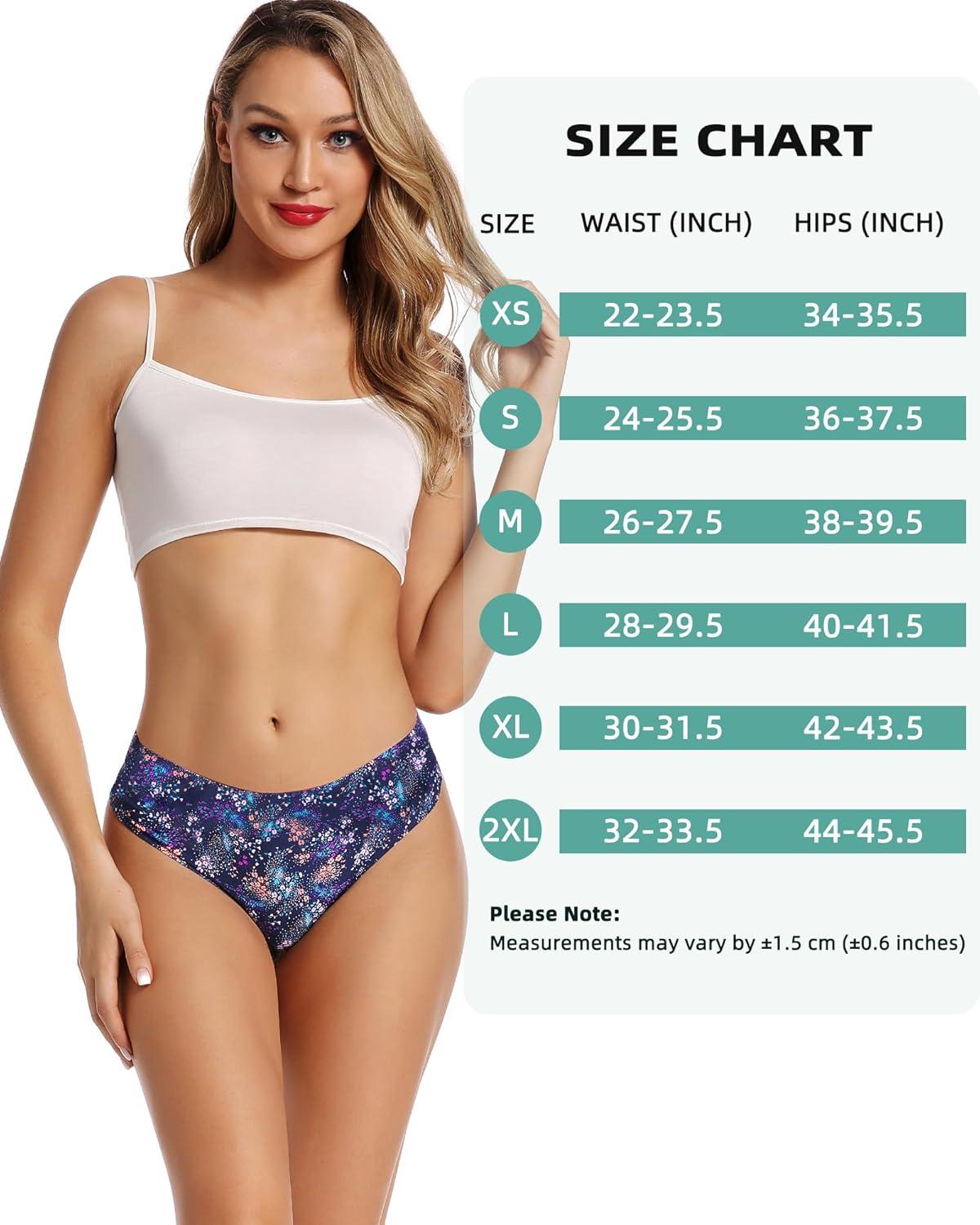 imagevoenxe Seamless Women Underwear ThongsHigh Waisted No Show Ladies PantiesBreathable Comfy Active Hi Rise Cut Undies5PackPattern