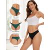 imagevoenxe Seamless Womens Thong UnderwearHigh Waisted Tanga Woman No Show PantiesBreathable Workout Comfortable Undies5 PackVintage