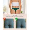 imagevoenxe Seamless Womens Thong UnderwearHigh Waisted Tanga Woman No Show PantiesBreathable Workout Comfortable Undies5 PackVintage