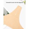 imagevoenxe Women Cotton Thongs UnderwearBreathable Soft PantiesLadies Workout Undies ComfortableAthletic Tangas Stretch 5 PackBasics