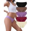 imagevoenxe Seamless Bikini Underwear for WomenNo Show Ladies PantiesInvisible Hipster Panty Brief UndiesLow Rise Cheeky5 PackAssorted