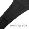 imagevoenxe Seamless Thong for WomenNo Show Lace UnderwearLadies Breathable Comfort Panties Soft Laser Cut UndiesTanga5PackBlack