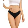 imagevoenxe Seamless Thongs for WomenNo Show Ladies UnderwearInvisible Comfortable PantiesLow Rise Gym Workout Undies5 PackBlack