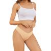 imagevoenxe Seamless Thongs for WomenNo Show Ladies UnderwearInvisible Comfortable PantiesLow Rise Gym Workout Undies5 PackNude
