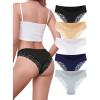 imageVOENXE Lace Underwear Bikini for WomenLadies Hipster PantySoft BriefComfortable Silky PantiesLacy Multipack Undies5 PackBasic