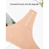 imagevoenxe Women Cotton Thongs UnderwearBreathable Soft PantiesLadies Workout Undies ComfortableAthletic Tangas Stretch 5 PackNude