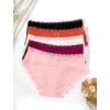 imagevoenxe Women UnderwearCotton Blend BikiniLadies Lace BriefsSoft PantiesBreathable Comfortable Stretch Hipster 5 PackA5 Pack Assort