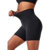 imagevoenxe High Waisted Biker Shorts Women6 Tummy Control Workout Gym Soft Shorts for Yoga RunningSpandex No Front Seam2 PackBlack