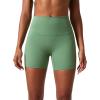 imagevoenxe High Waisted Biker Shorts Women6 Tummy Control Workout Gym Soft Shorts for Yoga RunningSpandex No Front Seam2 PackBlackgreen
