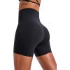 imagevoenxe High Waisted Biker Shorts Women6 Tummy Control Workout Gym Soft Shorts for Yoga RunningSpandex No Front Seam2 PackBlacknude