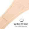 imagevoenxe Seamless Thong for WomenNo Show Lace UnderwearLadies Cotton Blend Breathable PantiesComfort Soft UndieTanga5PackNude